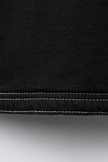 DENIM JACKET WITH FLEECE LINING - Black by Zara - Image 5