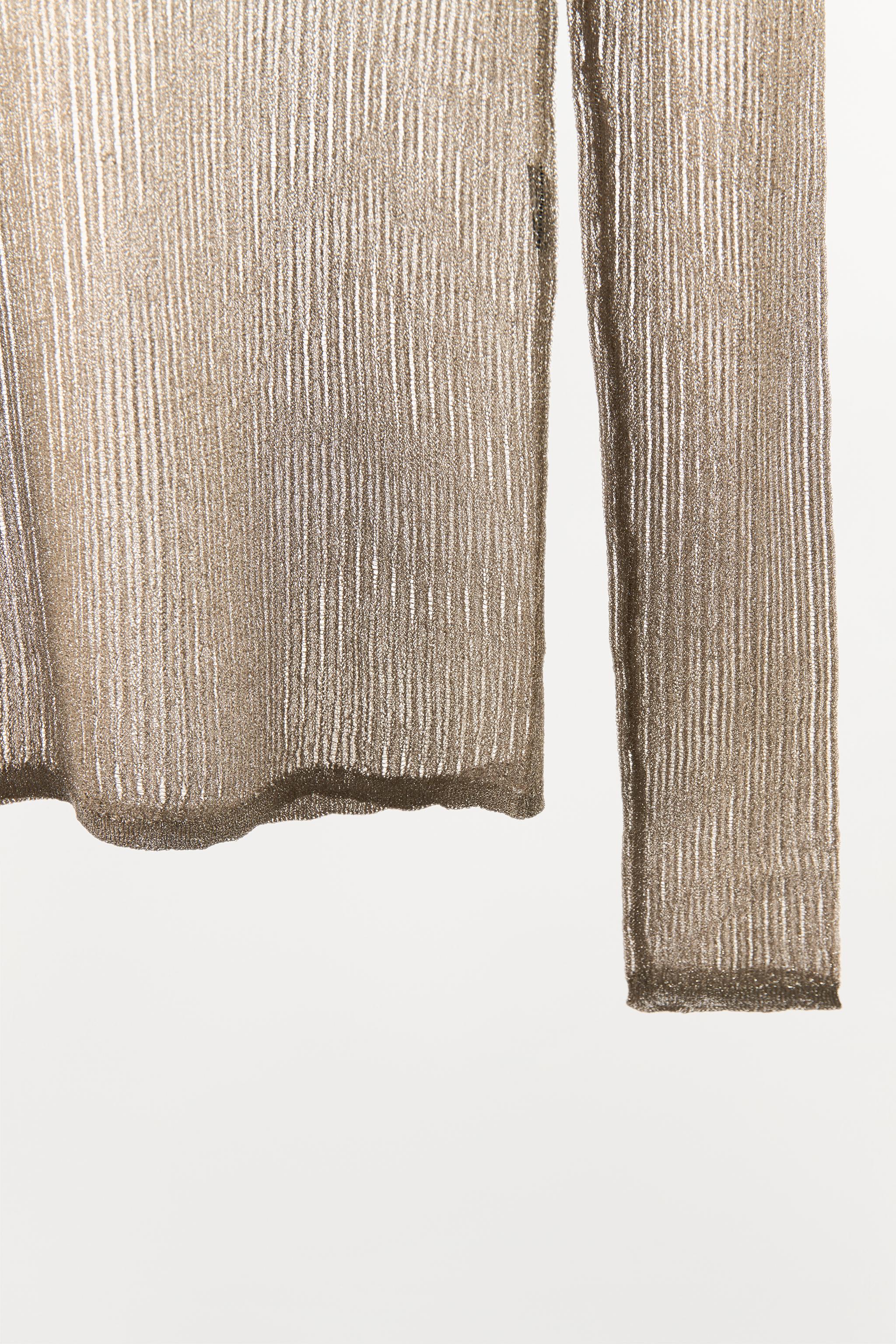 METALLIC THREAD TOP - Golden | ZARA Canada