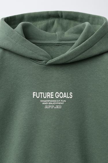 SLOGAN SWEATSHIRT AND JOGGERS SET - Mid-green by Zara - Image 3