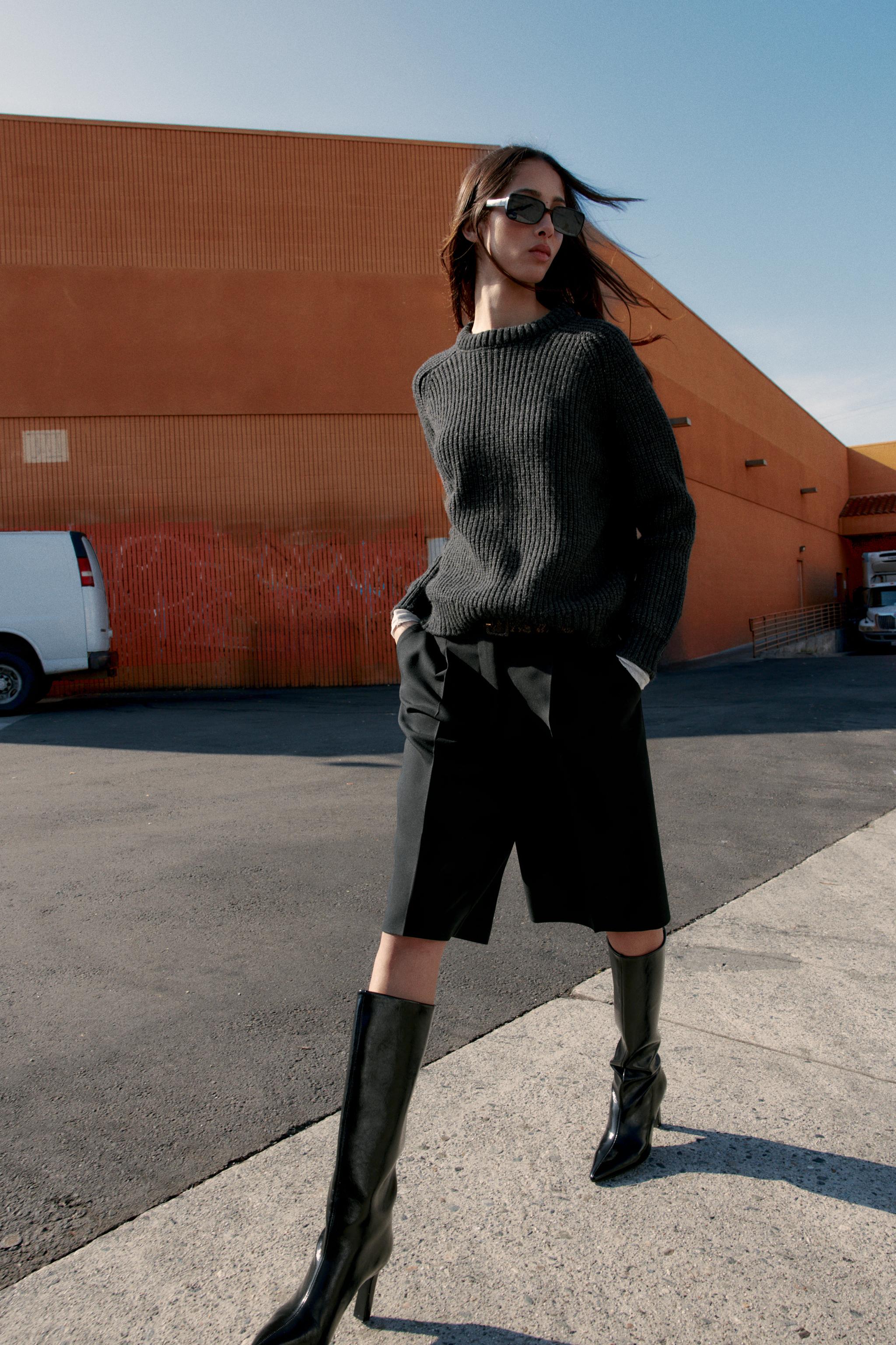 ZARA ZARA ショートパンツ ショートパンツ ZARA ブラック キュロット