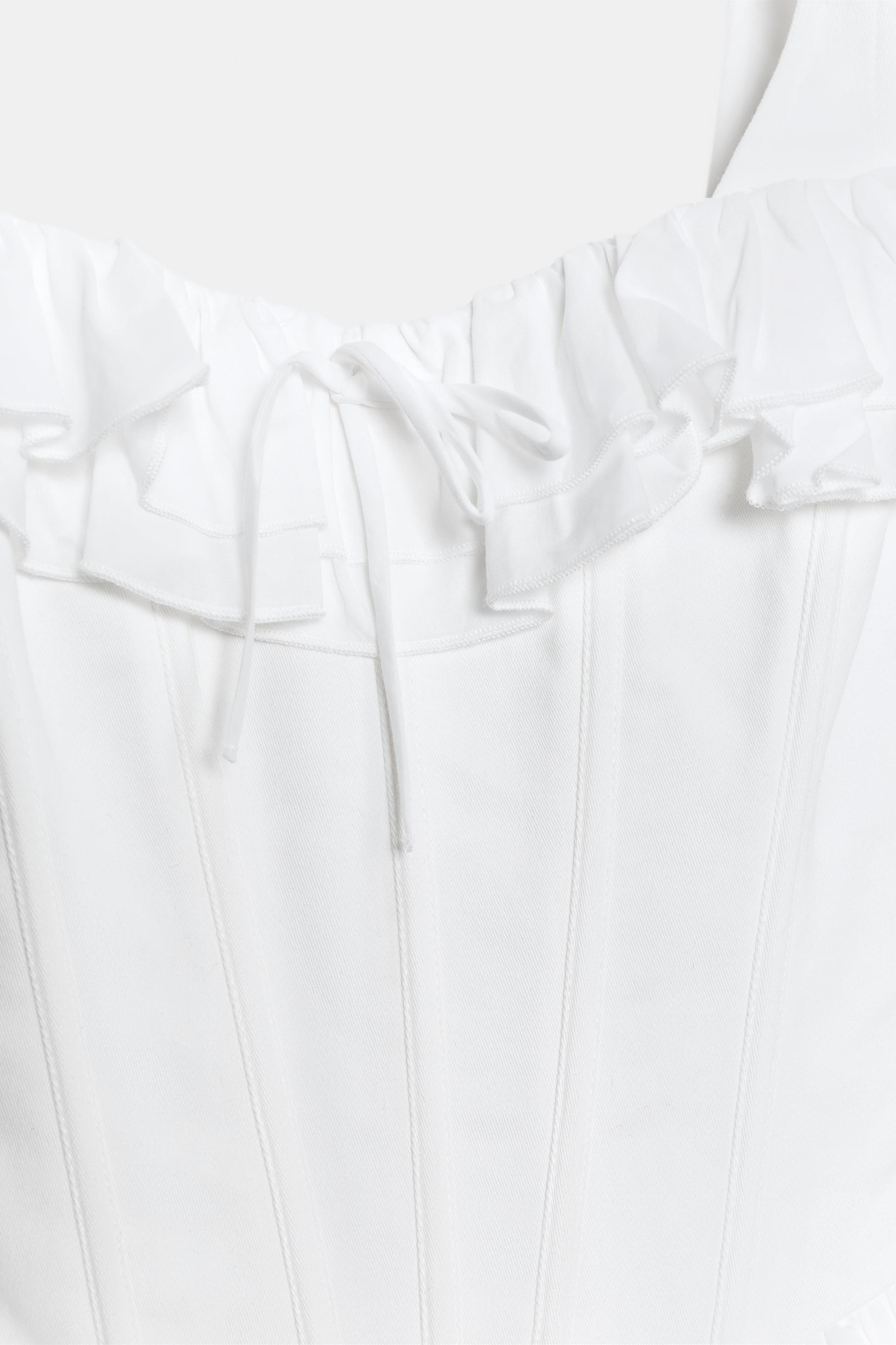 TOP CORSET À VOLANTS