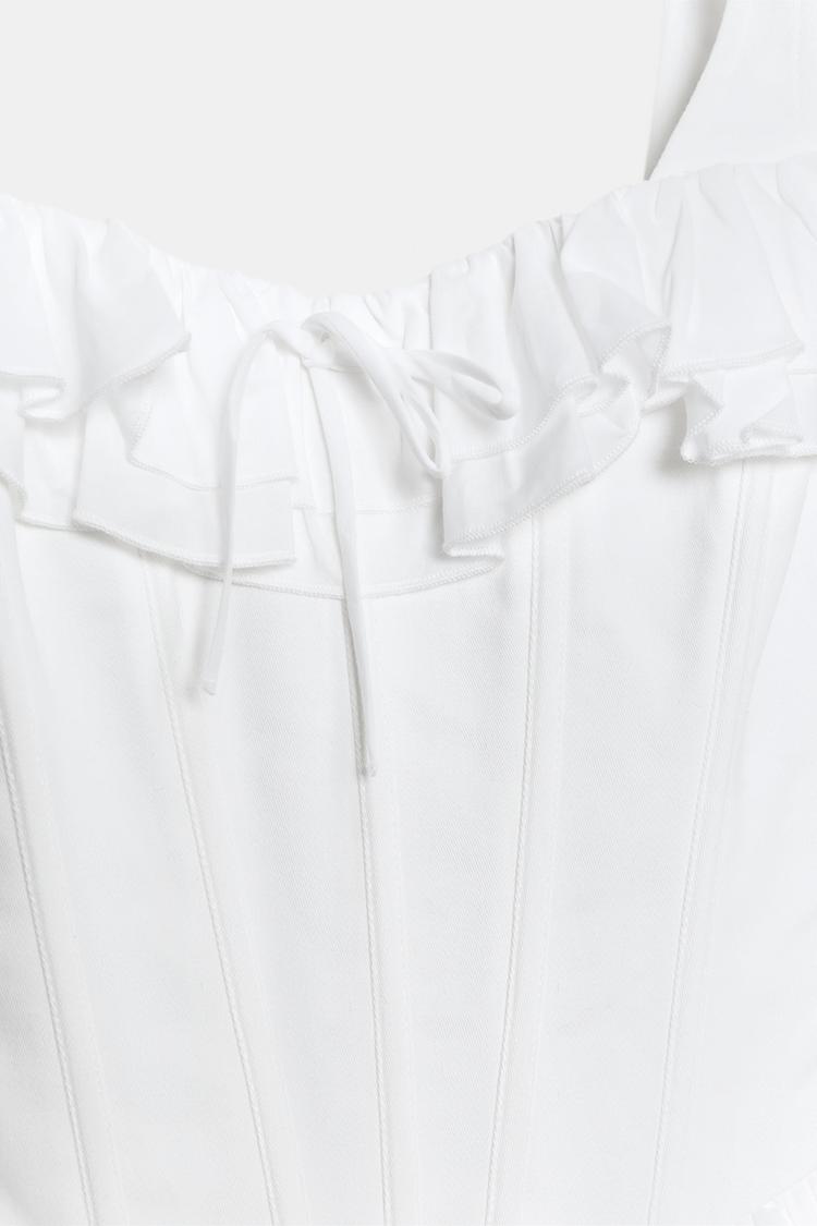 Top estilo corsé con volantes 7
