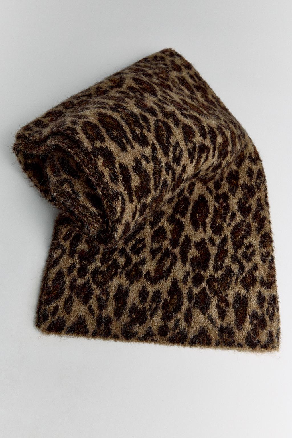 Thumbnail image for ANIMAL PRINT WOOL AND ALPACA SCARF