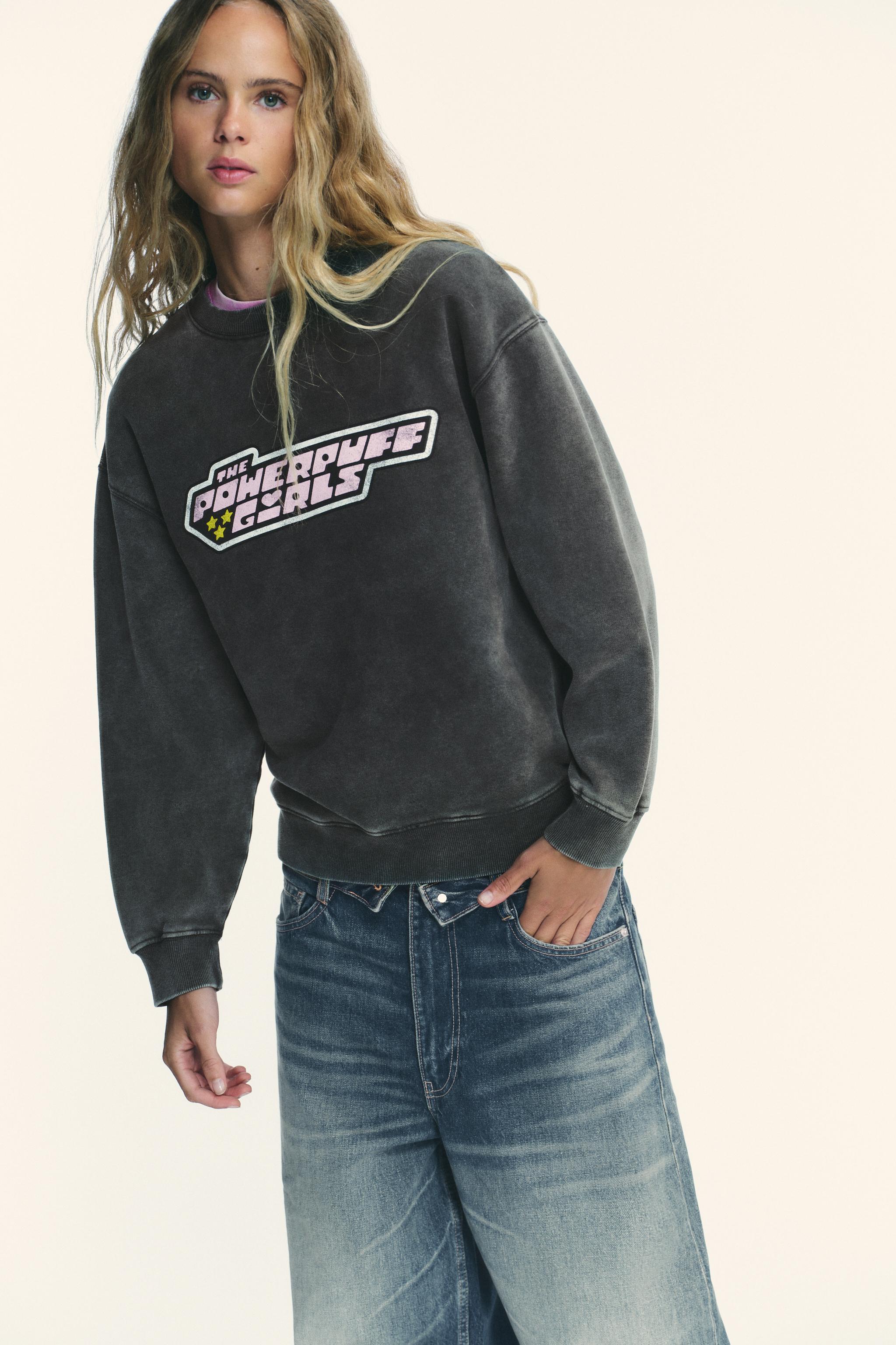 ZARA - カプリシャスミー　リボントレーナー　スエット　ライトグレー　可愛い　新品 210.jpg