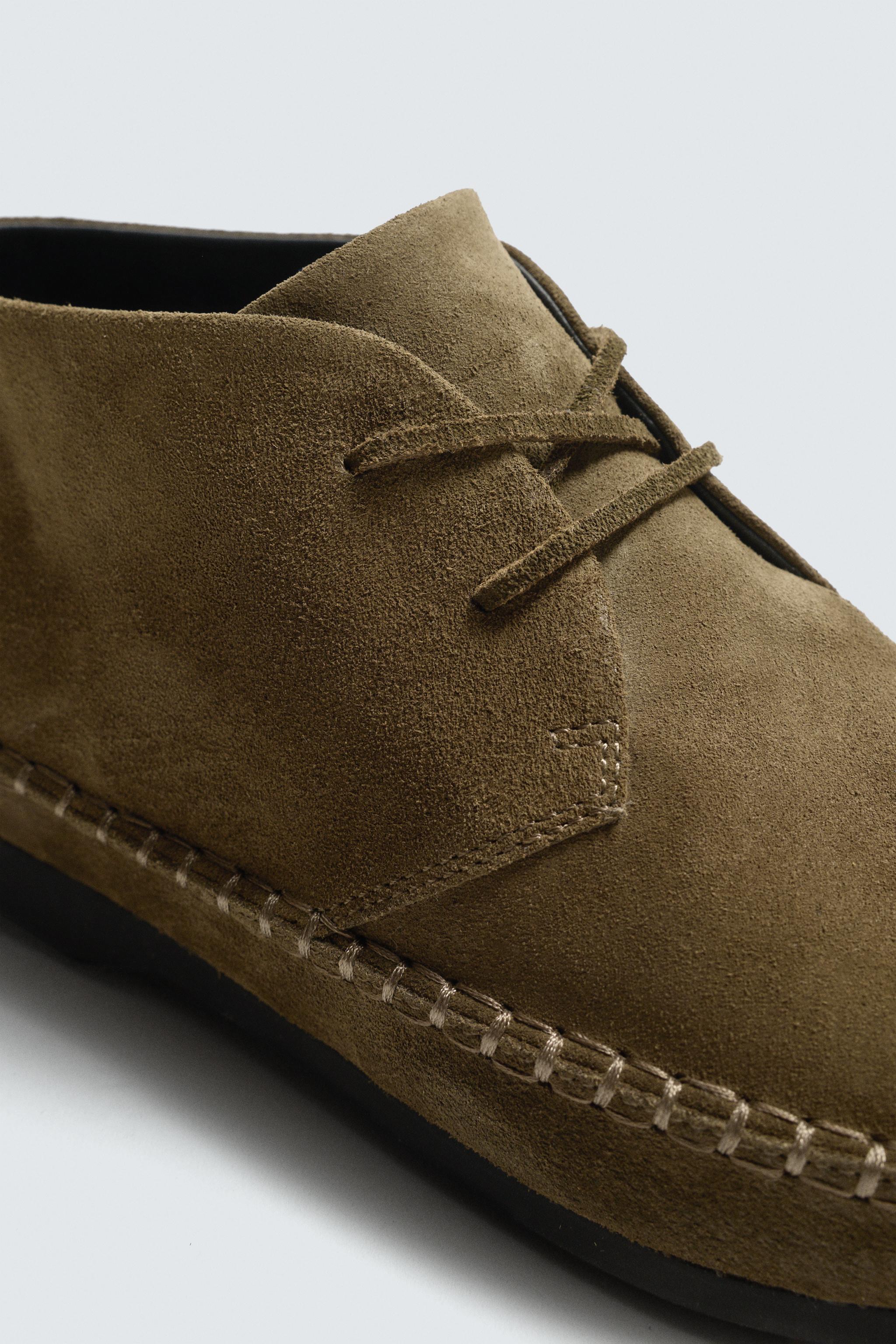 VIBRAM® SOLE LEATHER SHOES AARON LEVINE X ZARA - Bronze | ZARA
