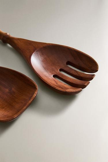 COUVERTS À SALADE EN BOIS (ENSEMBLE DE 2) - Marron de Zara - Image 2