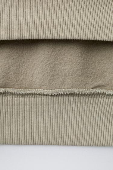 SWEAT À CAPUCHE TEINT EN PIÈCE - Beige de Zara - Image 3