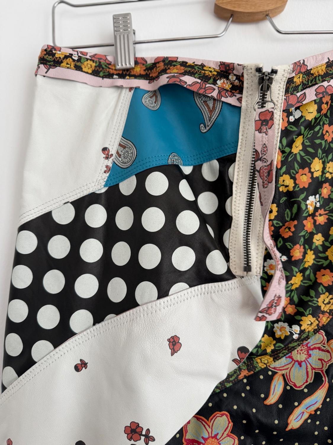 PRINTED LEATHER SKIRT - LIMITED EDITION - Image 3