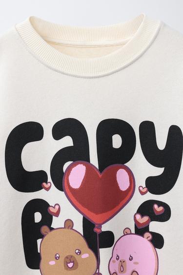 PRINTED SWEATSHIRT - Ecru by Zara - Image 2