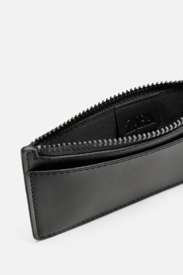 NAPPA LEATHER CARD HOLDER - Black by Zara - Image 3