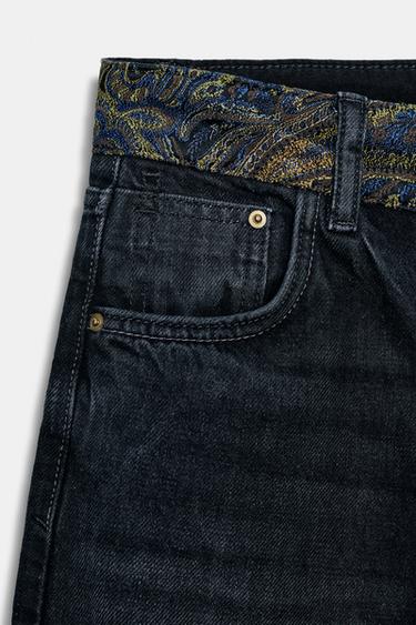 JEAN Z1975 TAILLE MI-HAUTE JACQUARD - Noir de Zara - Image 8
