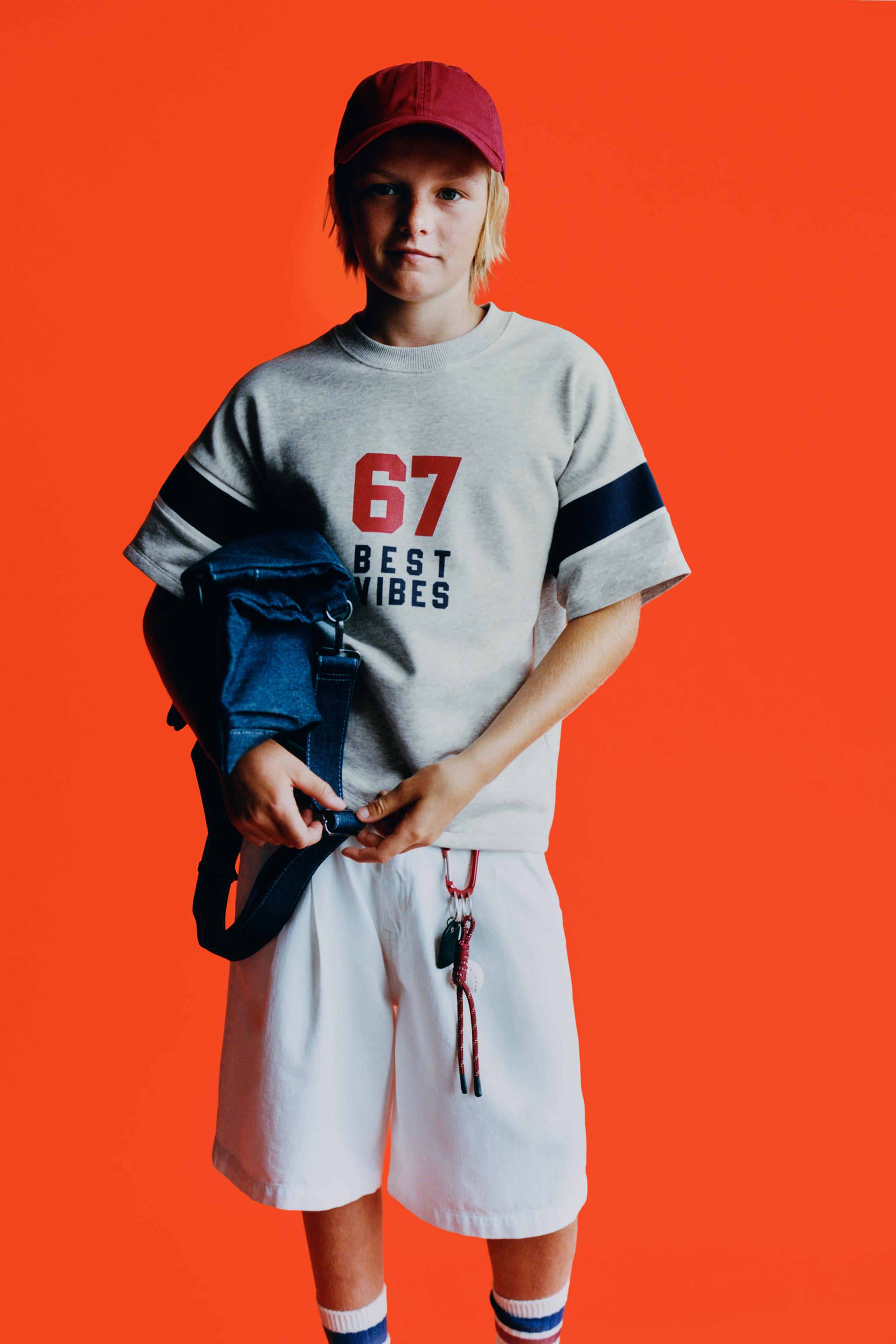 TEAM SIX SEVEN PRINT T-SHIRT — Gray marl