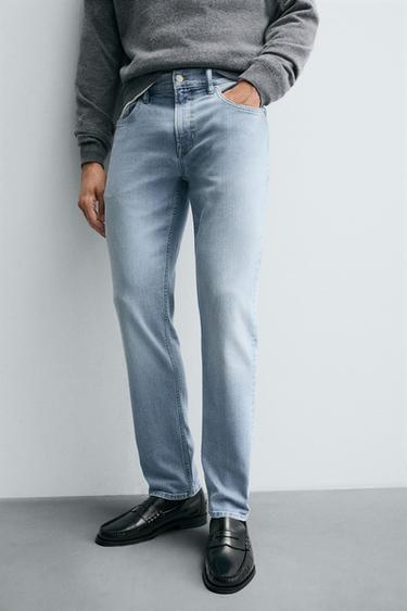 BASIC SLIM FIT JEANS - Light blue by Zara - Image 4