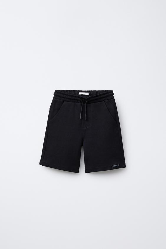 BERMUDA FELPA STRAIGHT COMFORT - Negro de Zara - Imagen 0