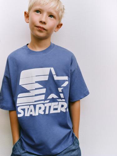 STARTER ® PRINTED LABEL T-SHIRT - Blue by Zara