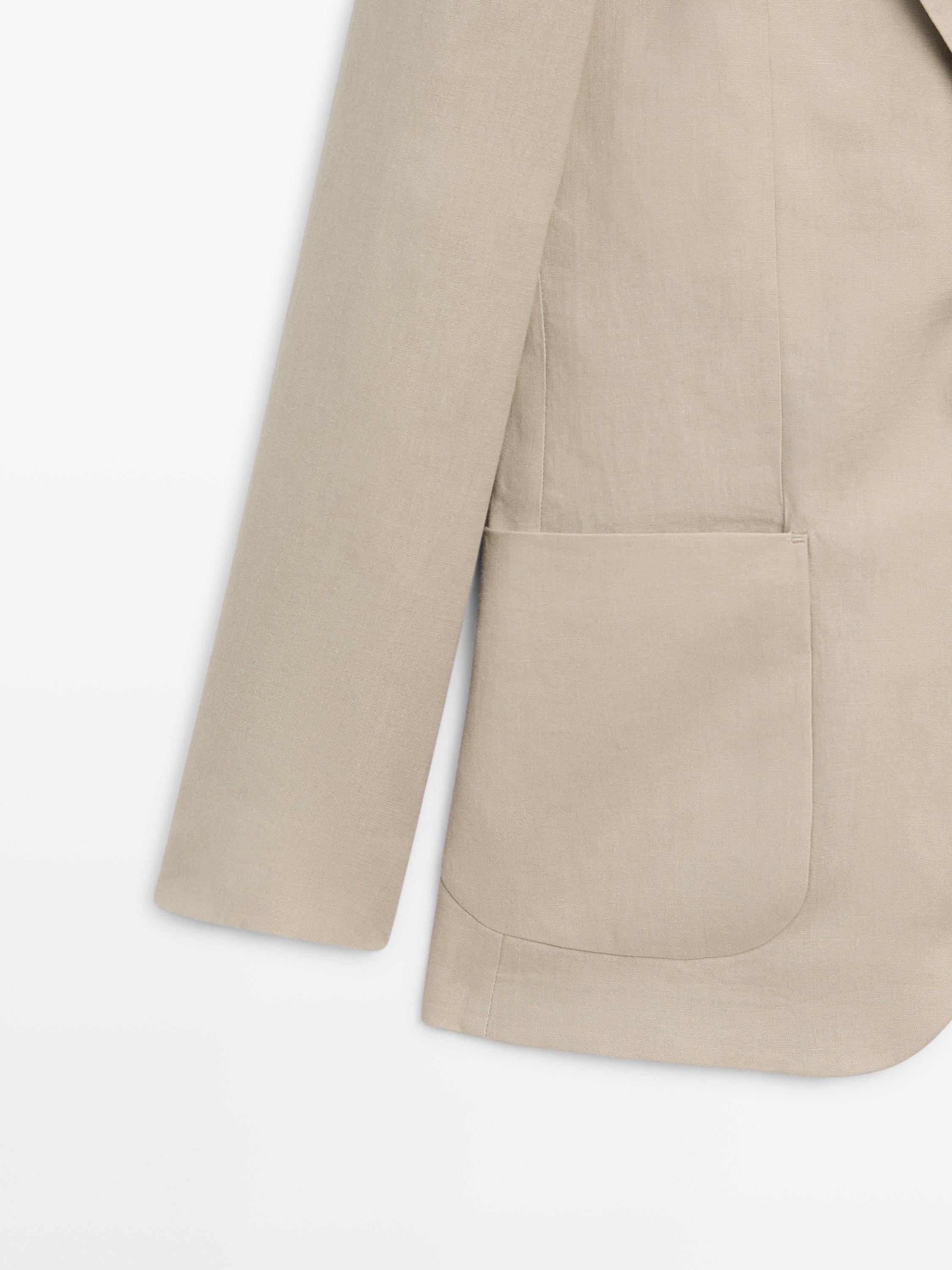 100% linen suit blazer