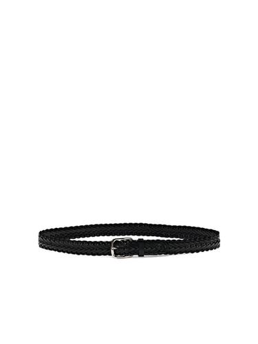 Zara Braided nappa leather belt - Black