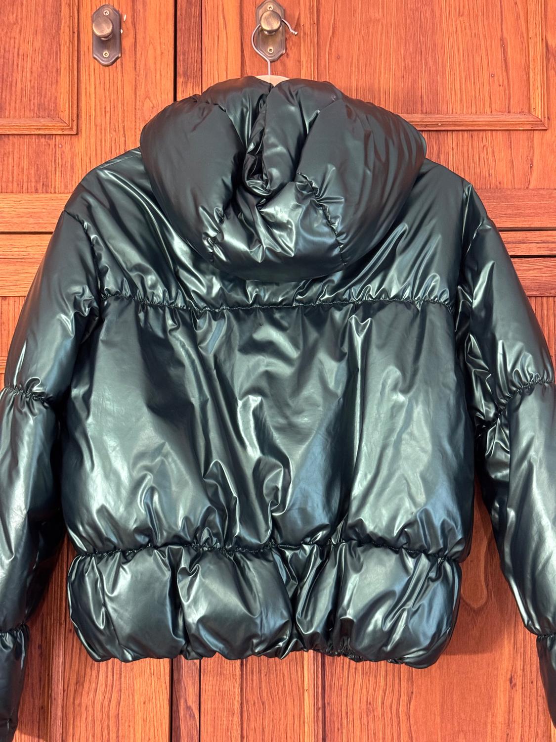 VINYL-EFFECT PUFFER COAT - Image 2