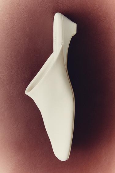 SATEEN HEELED MULES - Beige by Zara