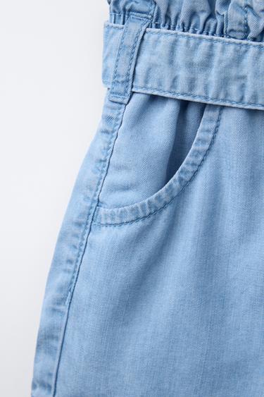 LOOSE-FITTING DENIM BERMUDA SHORTS - Blue by Zara - Image 3