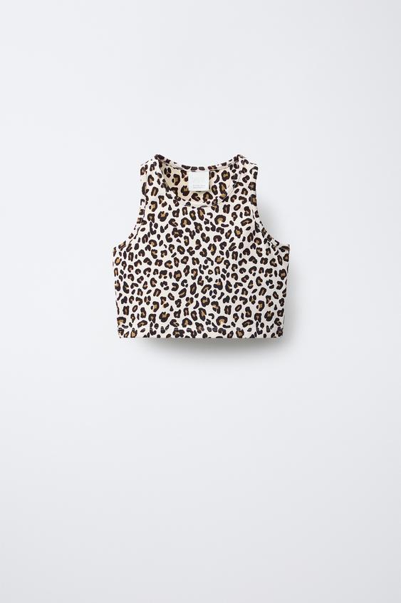 TOP ESTAMPADO ANIMAL PRINT Leopardo ZARA Mexico - Main Image