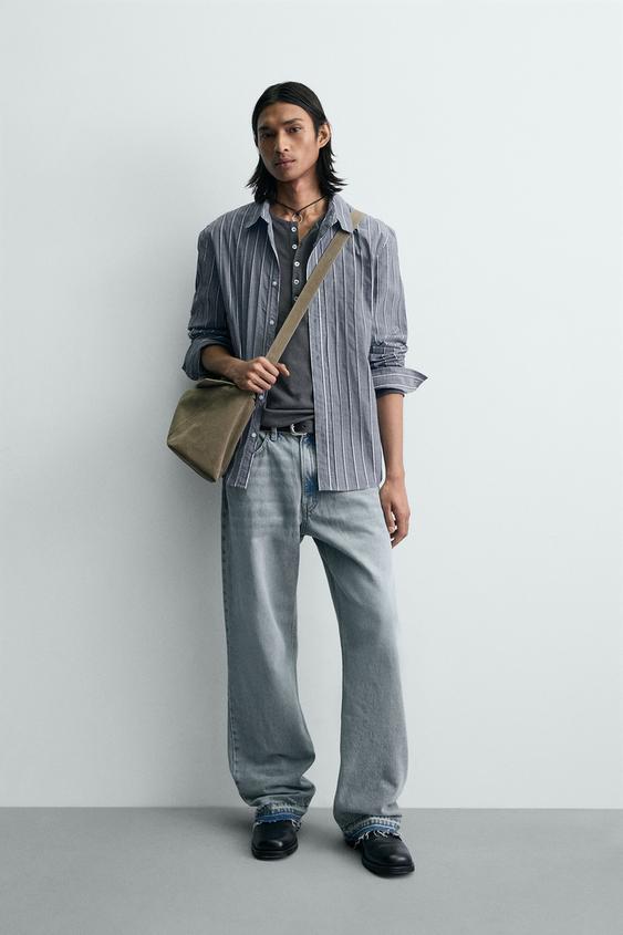 RELAXED FIT STRIPED JACQUARD SHIRT from Zara - $69.90