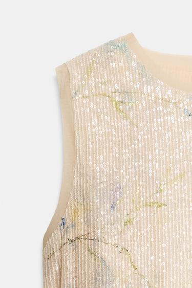 TOP EN MAILLE PAILLETTES - Multicolore de Zara - Image 7