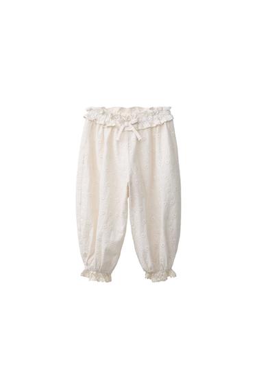 PANTALÓN JOGGER BORDADOS - Crudo de Zara