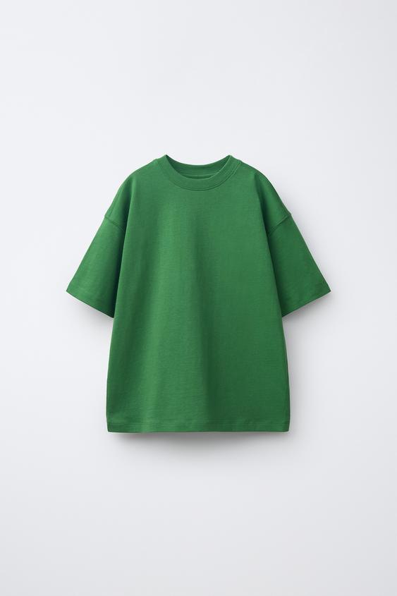 Zara 素色T恤 - 中綠色 - 圖片 0