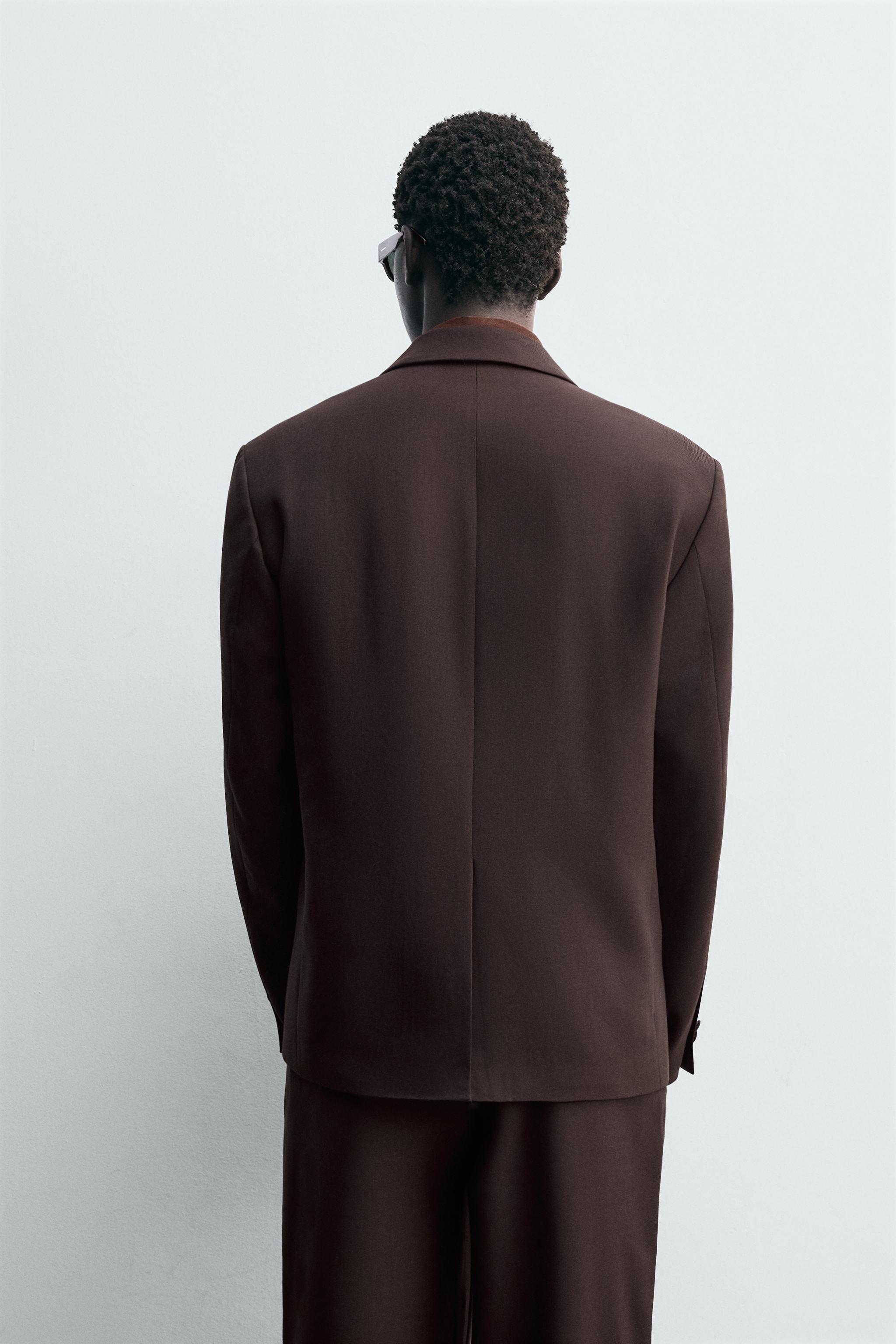 VESTE À BOUTONNAGE CROISÉ AVEC LAINE