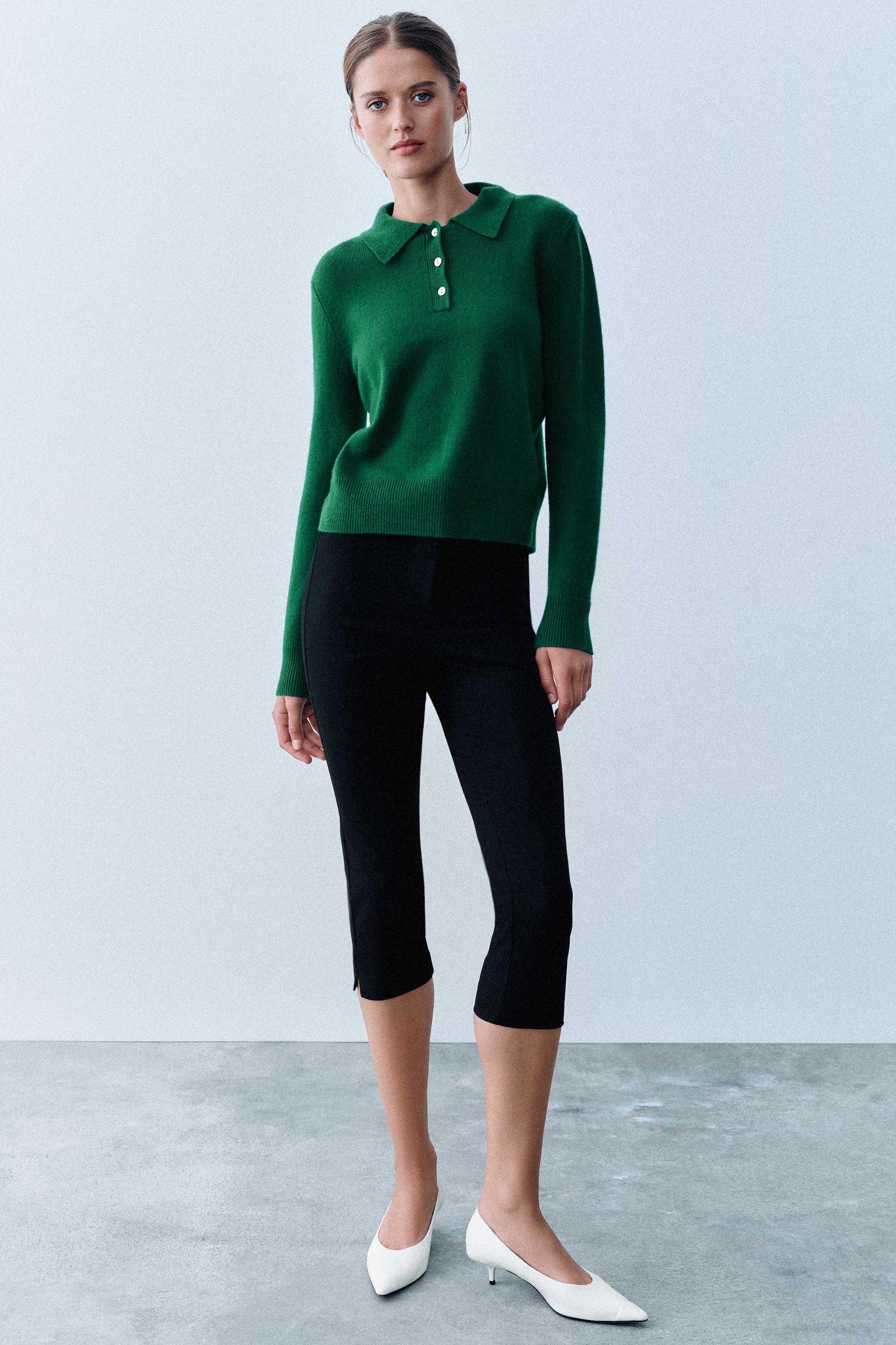 ウール100%ポロシャツ - グリーン | ZARA Japan / 日本