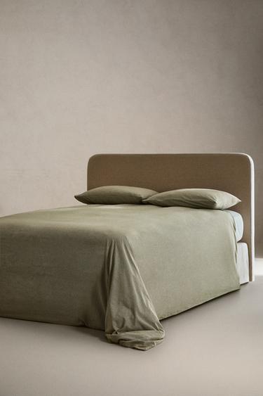 HOUSSE DE COUETTE FIL TEINT CARREAUX NOËL - Vert de Zara - Image 1