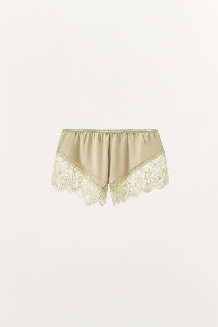 LIMITED EDITION SATIN EFFECT LACE SHORTS