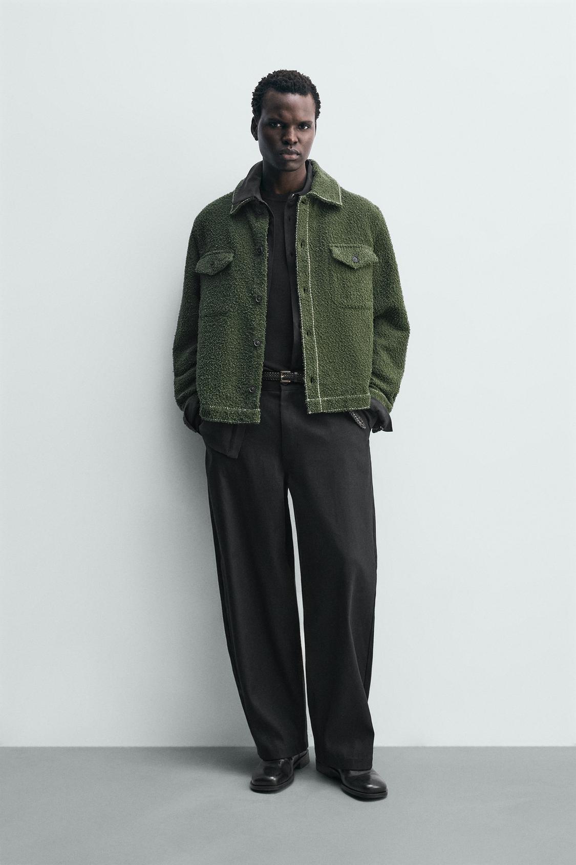 ВЕРХНЯЯ РУБАШКА С ФАКТУРНОЙ ОТСТРОЧКОЙ ОТ ZARA