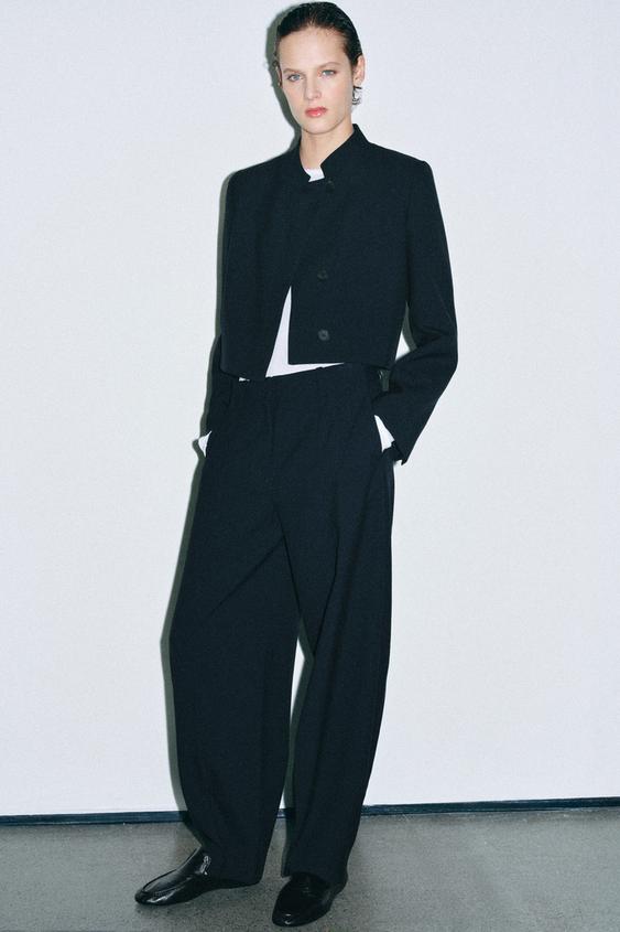 PANTALON BALLOON ZW COLLECTION - Bleu marine de Zara - Image 2