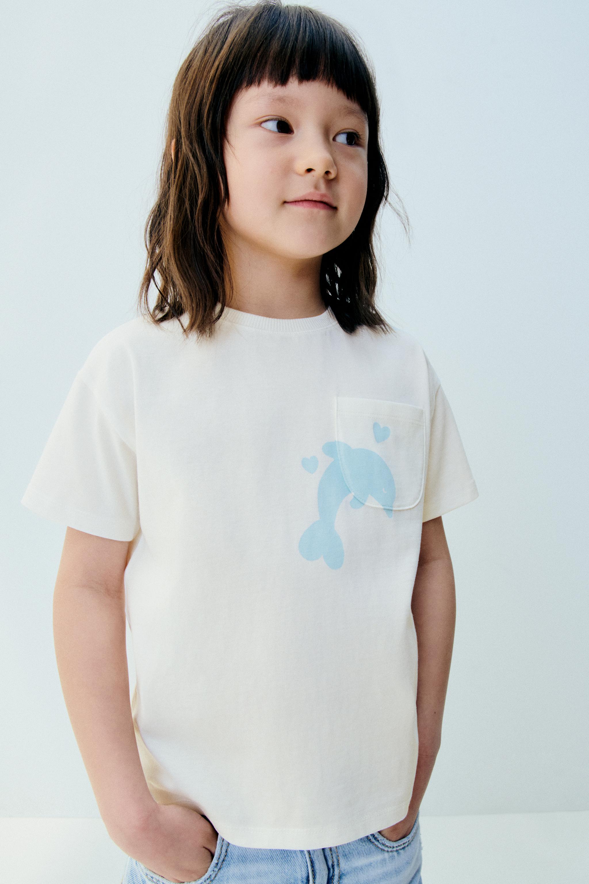 プリント ポケット Ｔシャツ - パステルピンク | ZARA Japan / 日本