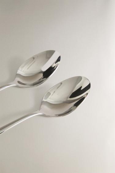 ENSEMBLE COUVERTS SALADE CLASSIQUE (LOT DE 2) - Acier de Zara - Image 1