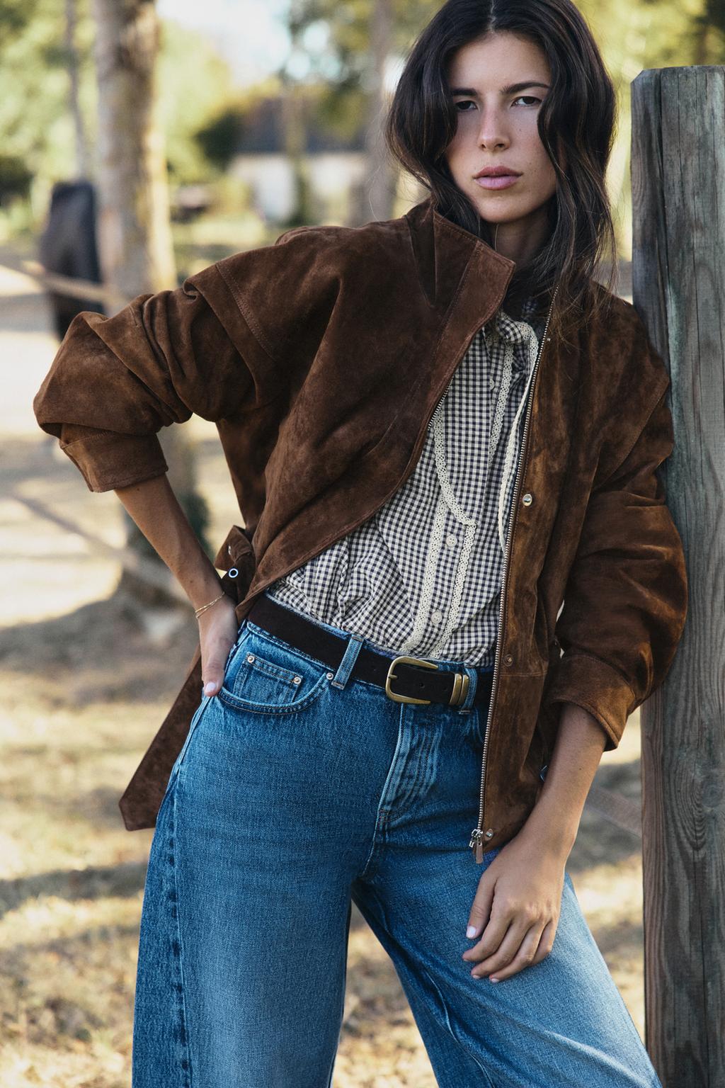 100% LEATHER BELTED JACKET