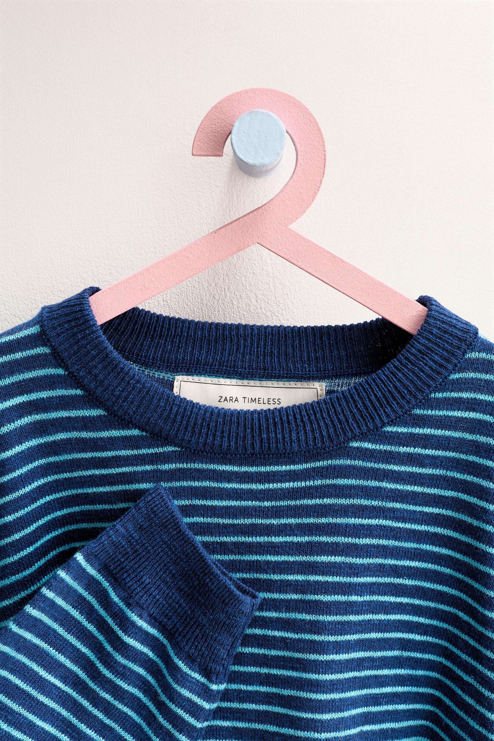 ZARA TIMELESS - STRIPED COTTON LINEN JUMPER
