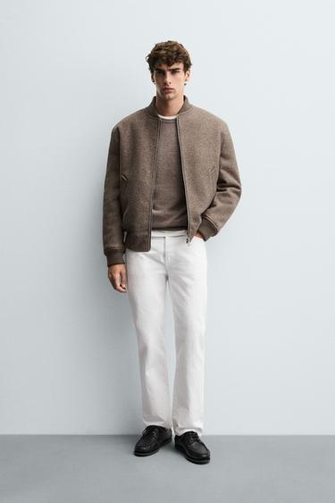 КОМБІНОВАНА КУРТКА-БОМБЕР - Беж Zara