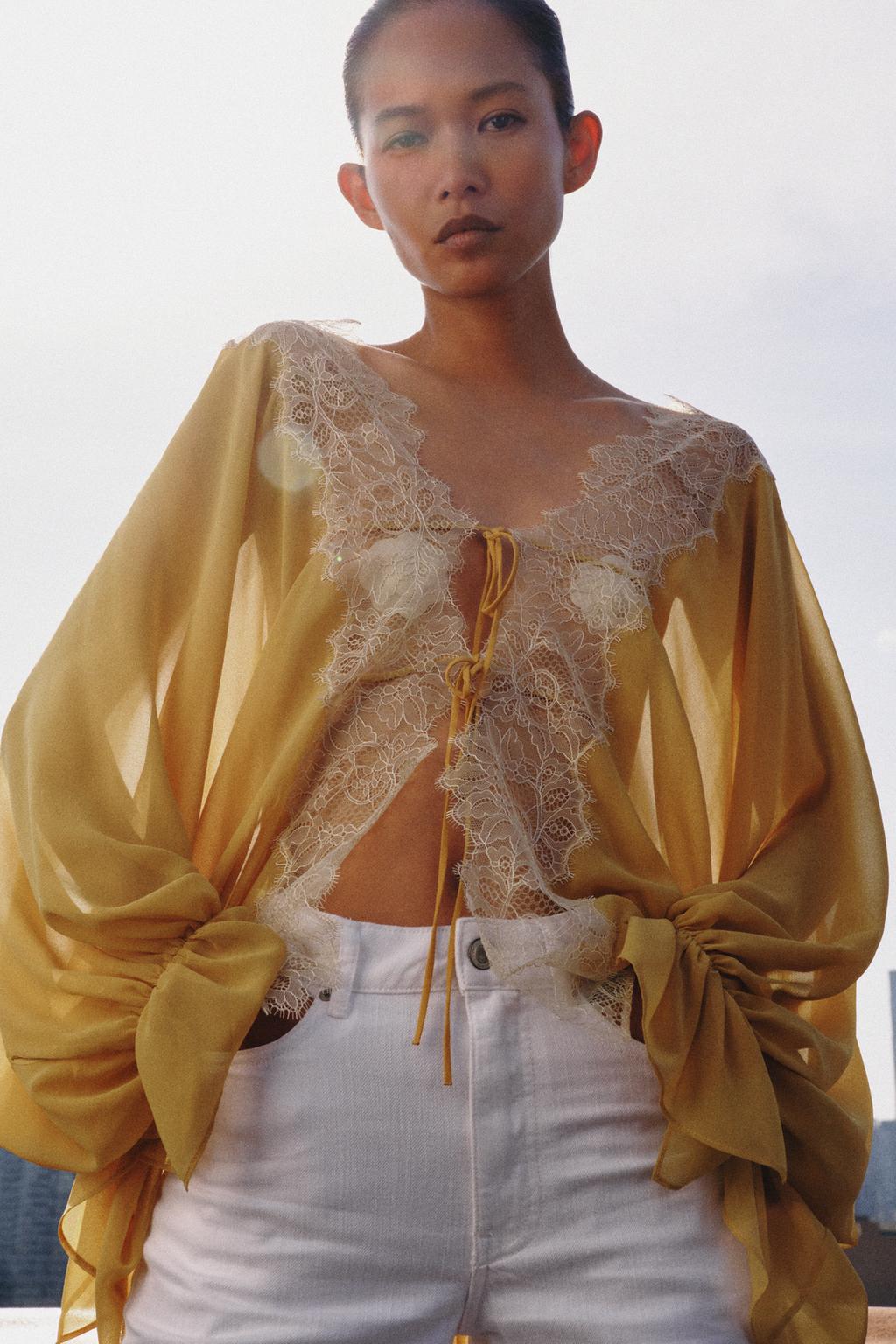 ZW COLLECTION COMBINATION LACE BLOUSE - image 2