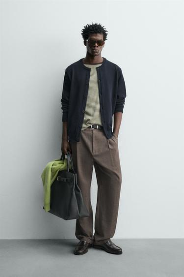 CÁRDIGAN REGULAR FIT ALGODÓN - Marino oscuro de Zara - Imagen 0