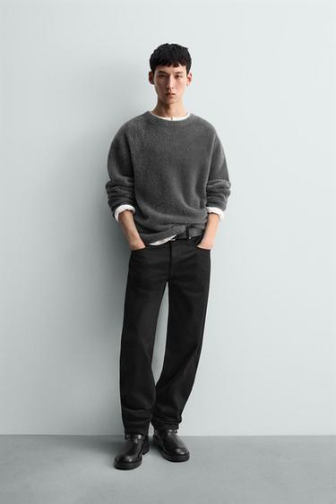 RELAXED FIT FAUX FUR JUMPER - Grey by Zara