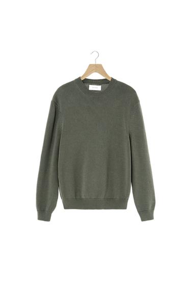 JERSEY REGULAR FIT ALGODÓN - Verde gris de Zara