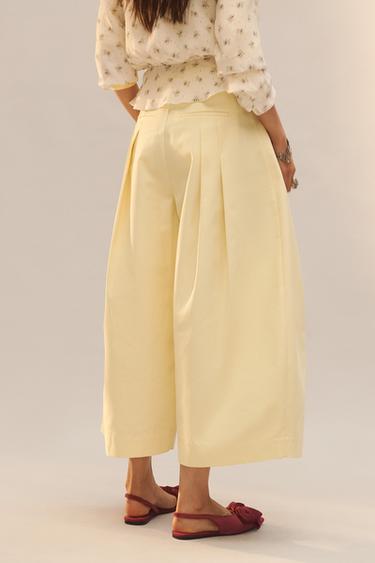 LIMITED EDITION DARTED TROUSERS - Yellow by Zara - Image 2