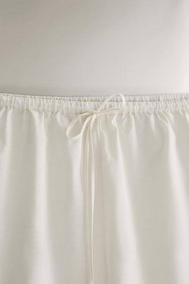 EMBROIDERED COTTON SHORTS - Ecru by Zara - Image 1