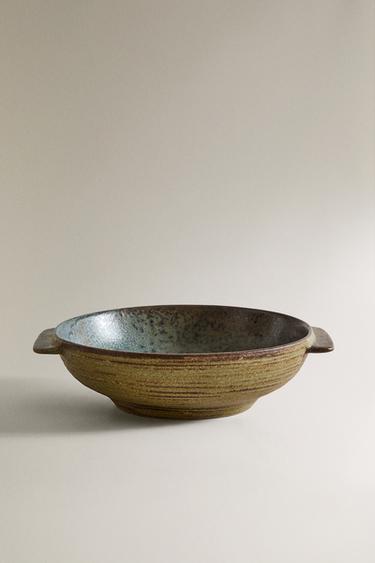 CERAMIC BOWL WITH HANDLES - Blues by Zara