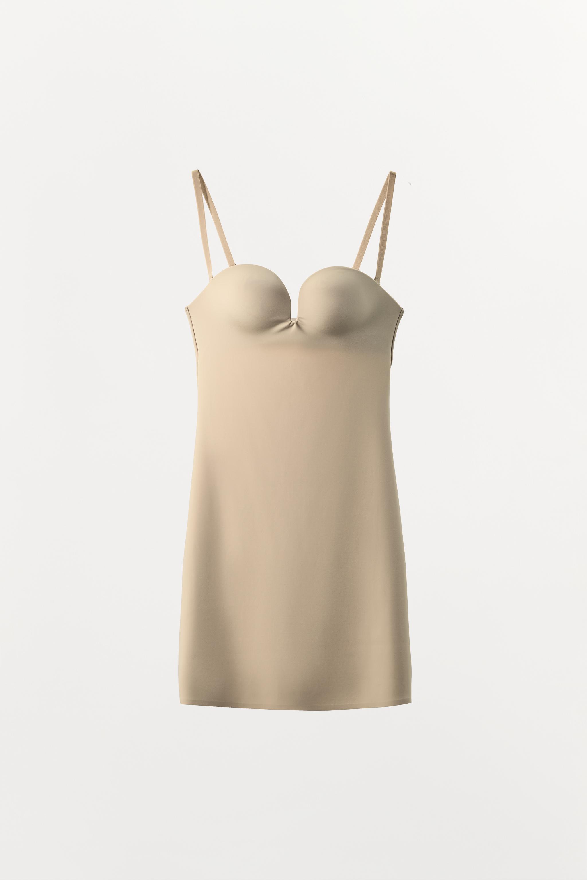 Женские платья Zara MINI DRESS WITH BODY SHAPE POLYAMIDE — фото 5