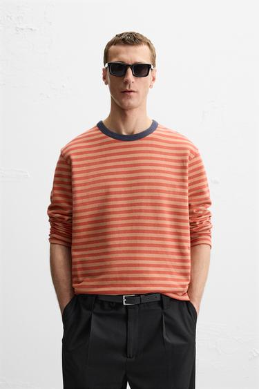 SUDADERA  LAVADA RAYAS - Multicolor de Zara