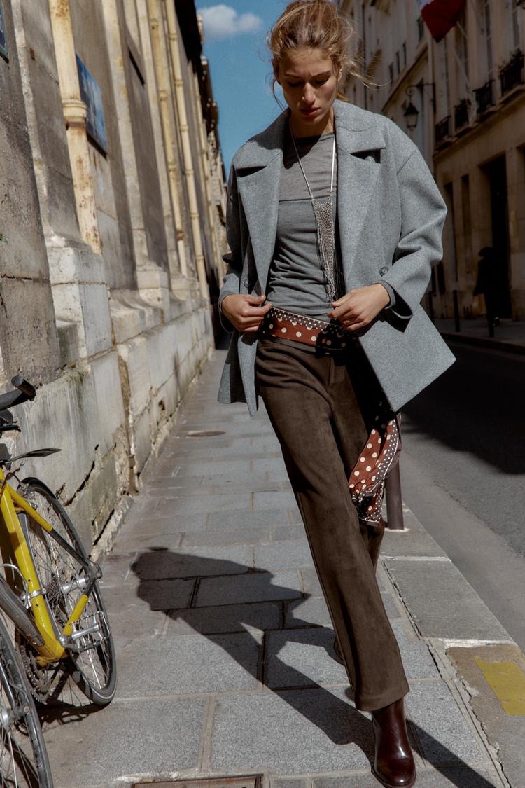MANTEAU DOUX À BOUTONNAGE CROISÉ